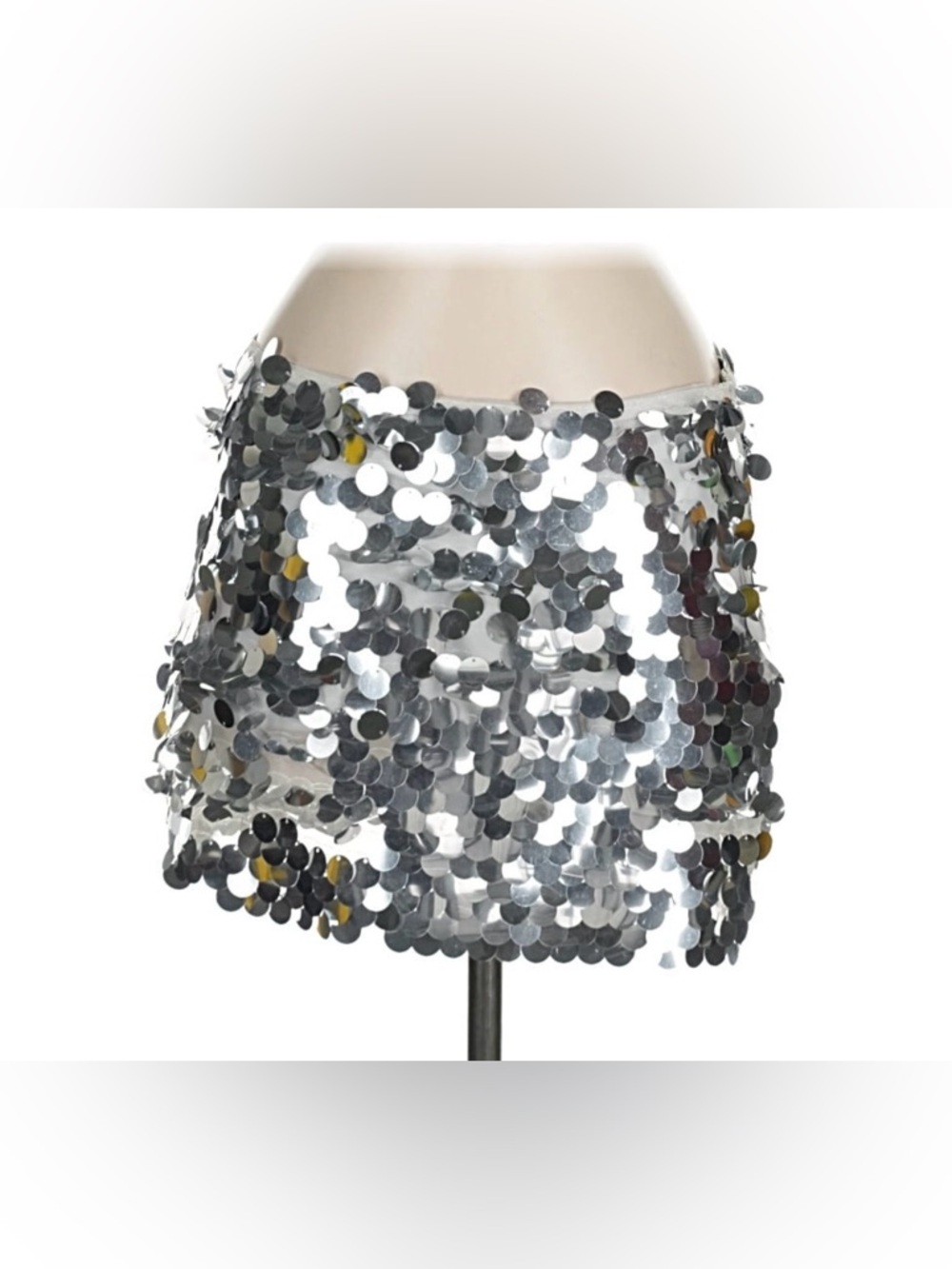 Urban Outfitters Silver Sequin Skirt